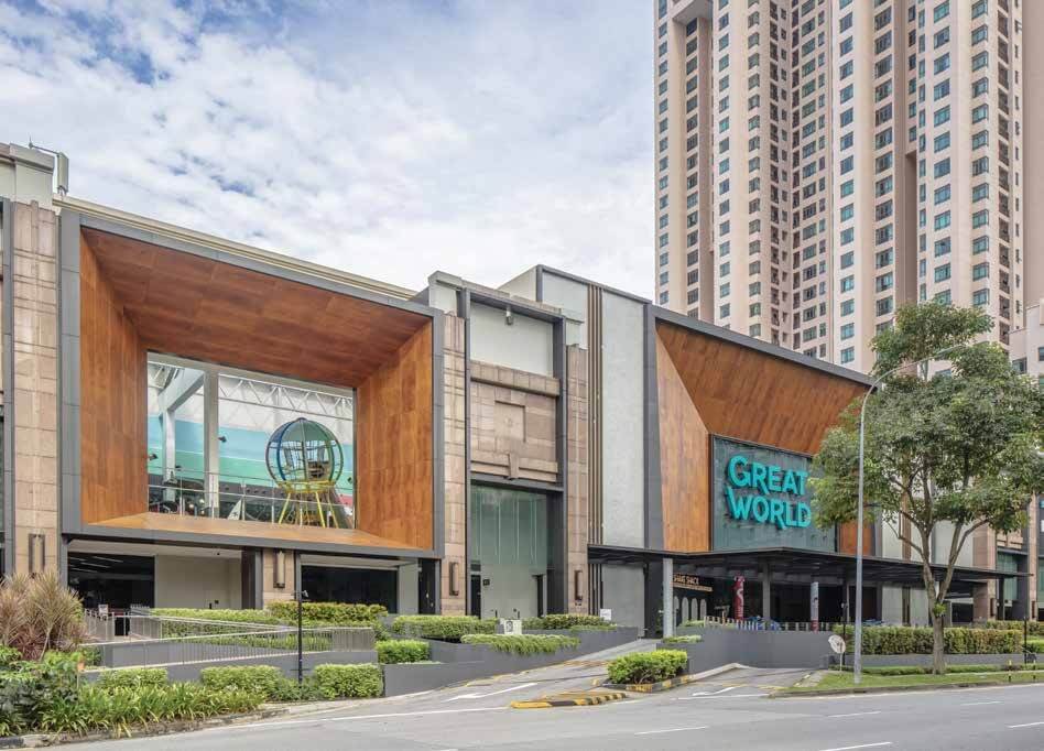Facade of Great World City shopping mall in River Valley