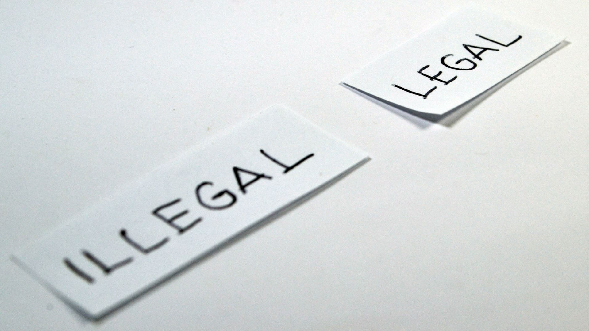 Visual comparison of legal and illegal property ownership structures in Singapore