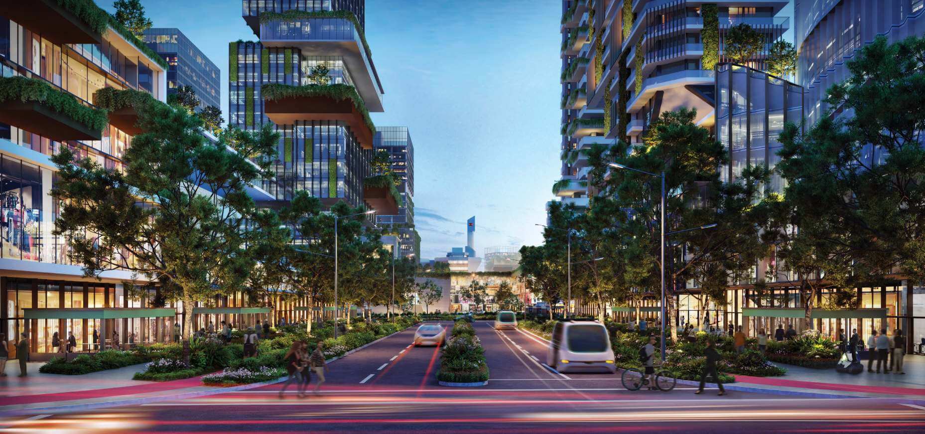 Artist’s rendering of the planned Jurong Lake District in Singapore, envisioned as a major mixed-use business district outside the city centre