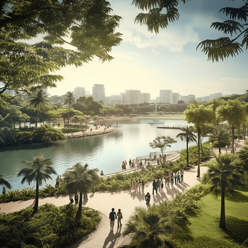 Artist's impression of Jurong Lake District transformation near Lucerne Grand