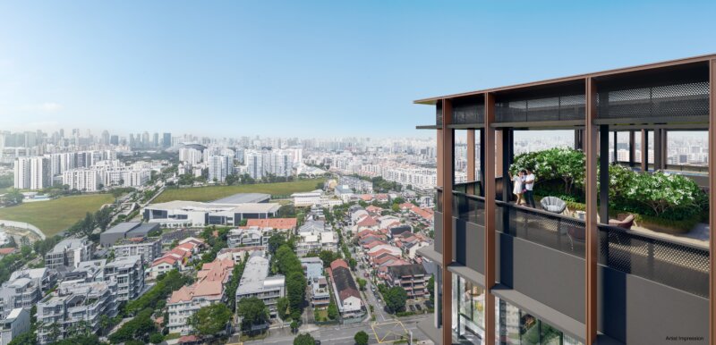 Artist's impression of The Continuum by Sunway Developments and Hoi Hup Realty showcasing modern architecture and premium living in Katong